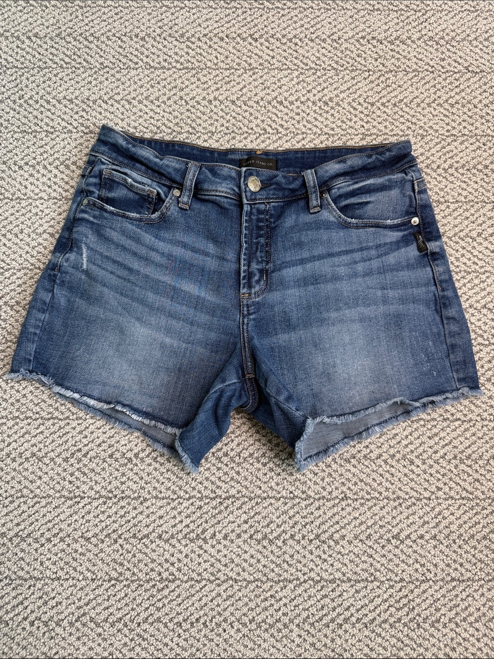 Silver Jeans Blue Distressed Cutoff Denim Shorts
